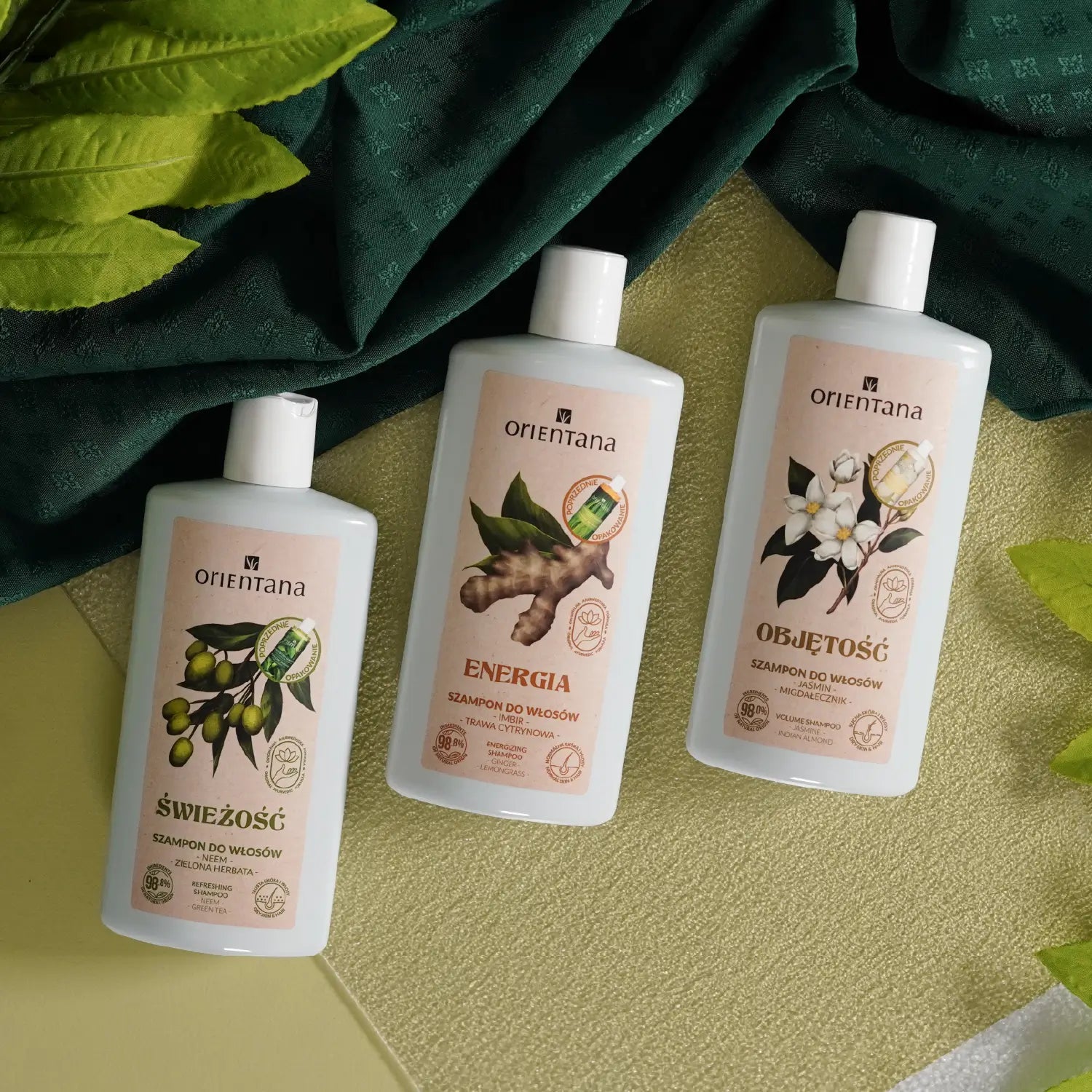 Szampony Orientana Neem i zielona herbata - ajurwedyjski szampon 210 ml - Orientana
