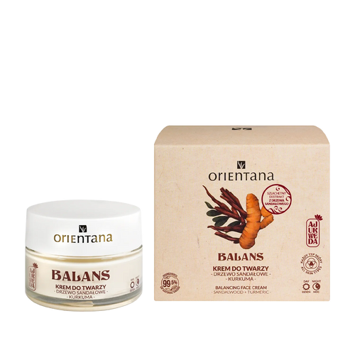 Krem do twarzy drzewo sandałowe i kurkuma 50 ml - Orientana