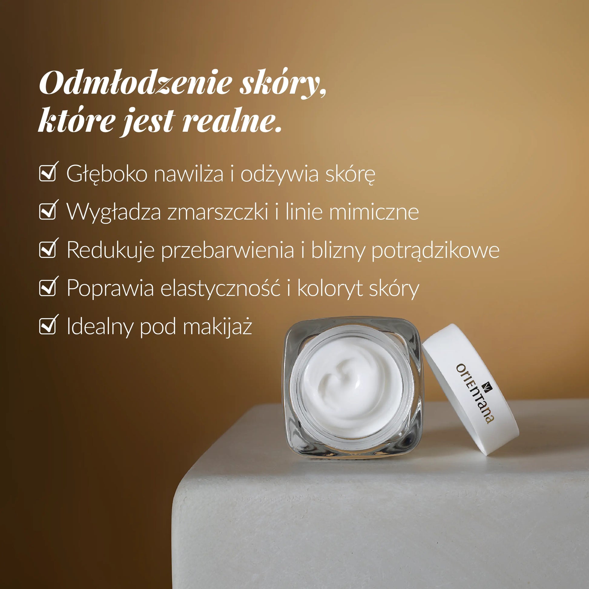 Krem ze śluzem ślimaka Orientana: głęboko nawilża i odżywia skórę, wygładza zmarszczki i linie mimiczne, redukuje przebarwienia i blizny potrądzikowe, poprawia elastyczność i koloryt skóry, jest idealny pod makijaż.