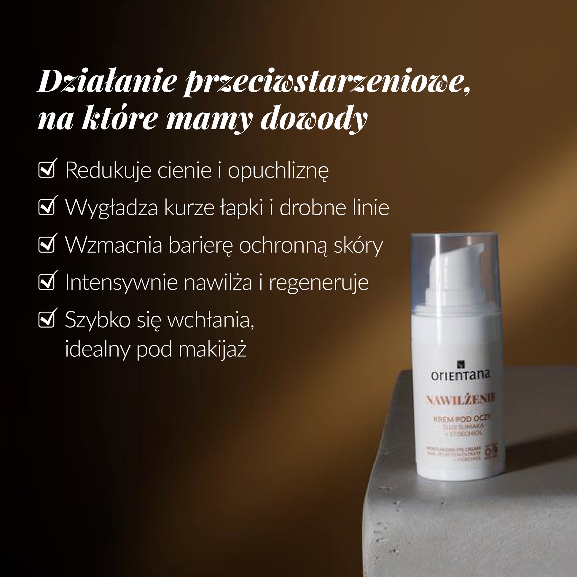 krem pod oczy śluz ślimaka orientana i wylistowane udowodnione działania 
