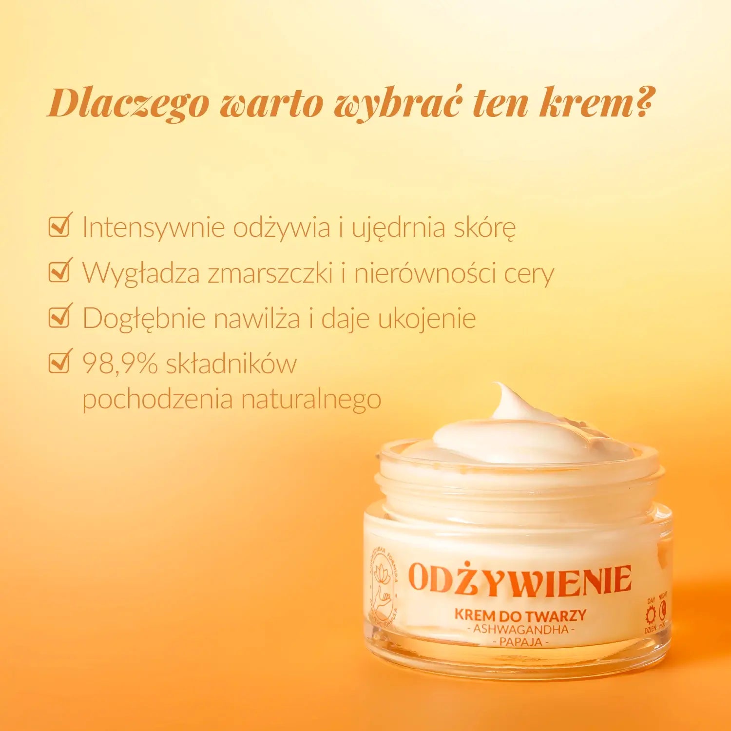 krem ashwagandha - dlaczego warto go wybrać - wylistowane benefity