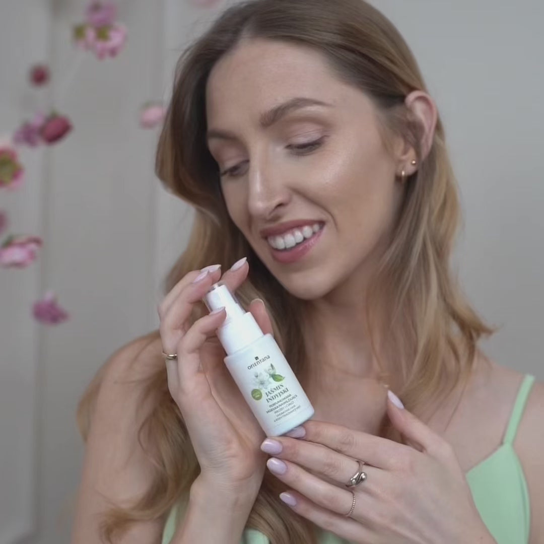 Load video: Mgiełka do włosów i ciała jaśmin indyjski 50 ml - Orientana